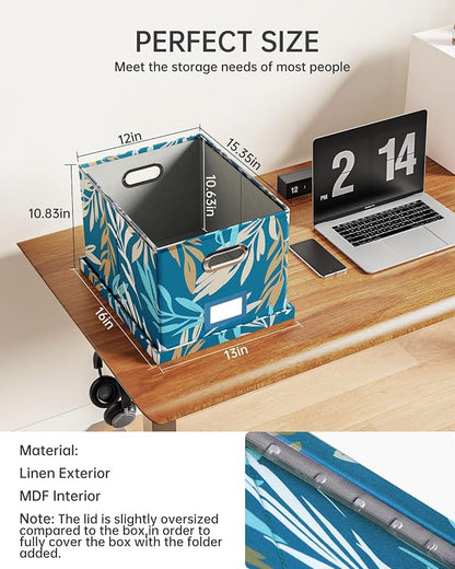 File Organizer with Lid, File Box, File Cabinet - Image 2