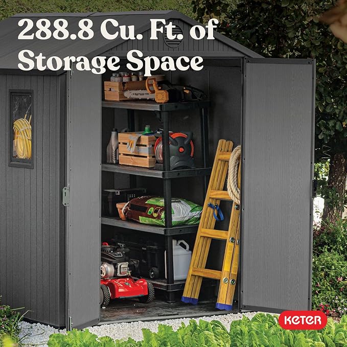 Keter Outdoor Storage Tool Shed, - Image 7
