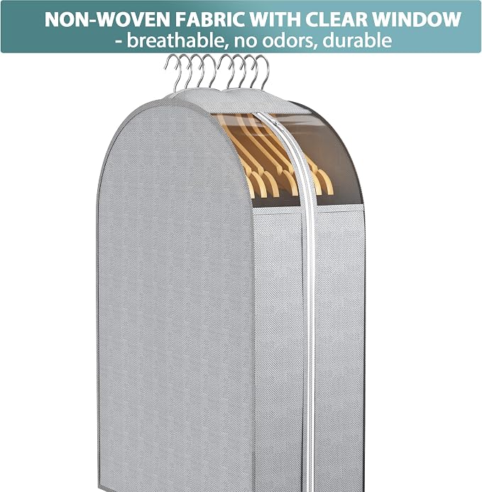 10" Gusseted Garment Bags for Hanging Clothes - Image 7