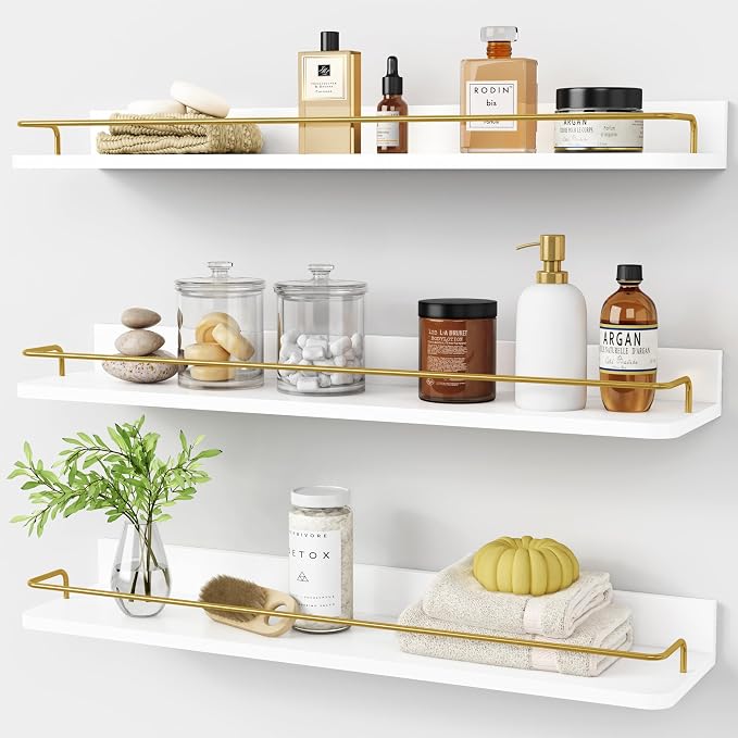 Forbena 24 Inch Bathroom Floating Shelves by Forbena