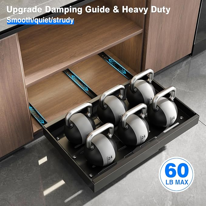 Mustorn 2 Pack Pull Out Cabinet Organizer, Expandable Slide Out Drawers - Image 5