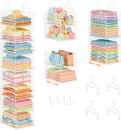8-Tier Extended Depth Hanging Closet Organizers and Storage by X-cosrack