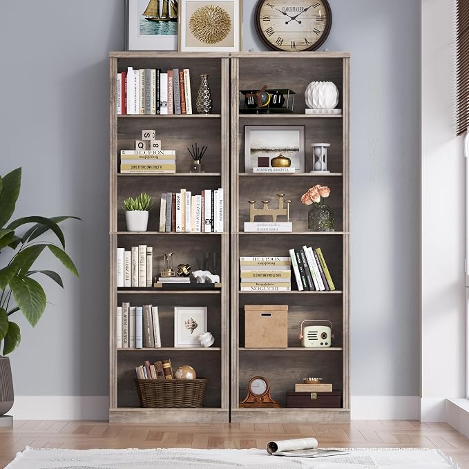 75" Tall Bookshelf, 6-Tier Floor Standing Bookcase - Image 4