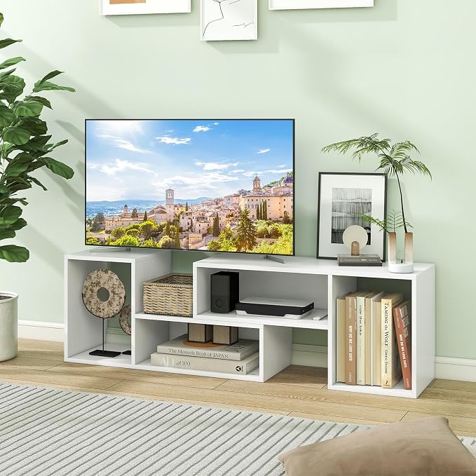 LDAILY L-Shaped TV Stand, TV Entertainment Center - Image 7