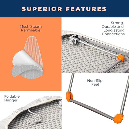 Tabletop Ironing Board with Folding Legs, Small Ironing Board with Thick Cotton - Image 2
