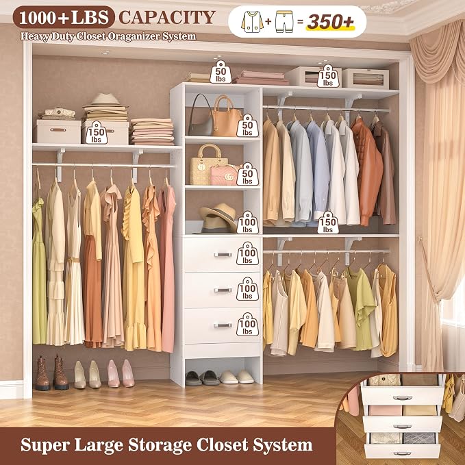 Armocity 96" Wood Closet System - Image 3
