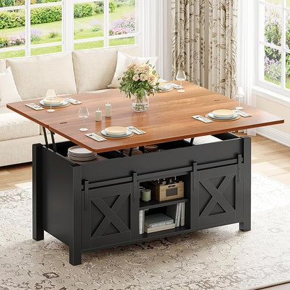 SEDETA Lift Top Coffee Table, 4 in 1 Multi-Function Convertible Coffee Tables - Image 8