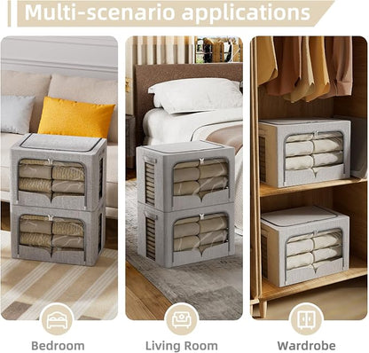 FHSQX 3 Pack Clothes Storage Bins - Image 3