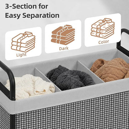 STORAGE MANIAC Rolling Laundry Hamper - Image 6