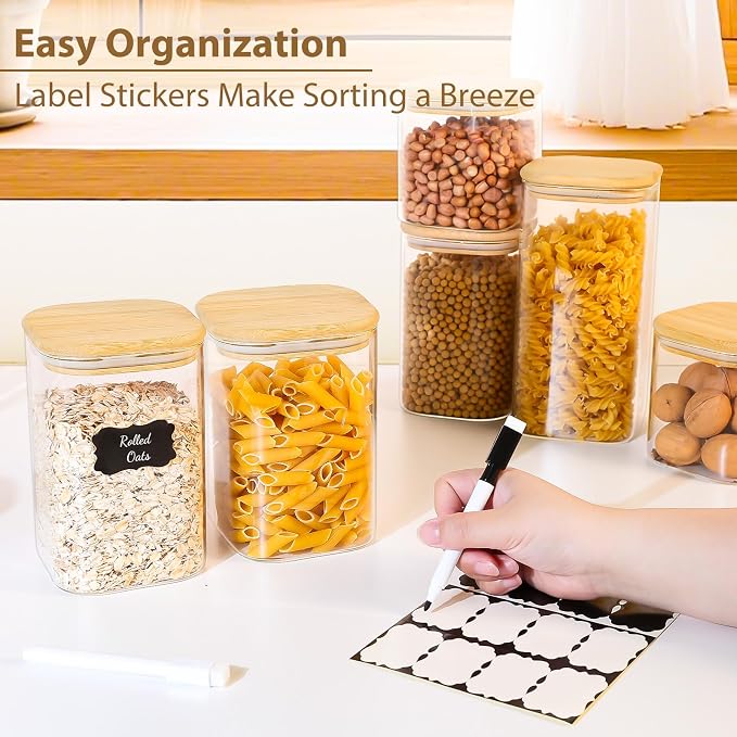 TBWIND 37oz Square Glass Storage Containers - Image 4