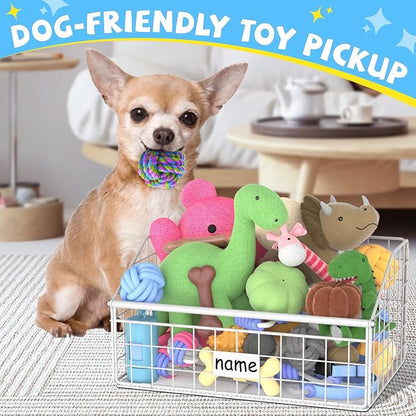 Kaiferty Indestructible Dog Toy basket, Small Toy Box - Image 3