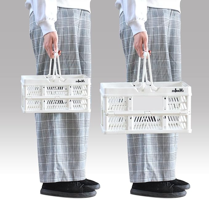 Plastic crates for storage, plastic baskets for organizing, 14.96x9.84x7.87" | - Image 8
