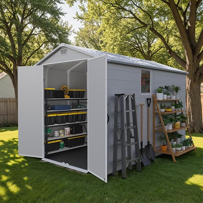 Patiowell 6X10 FT Plastic Outdoor Storage Shed - Image 9