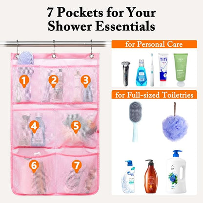 Fammart Mesh Shower Caddy Hanging, Quick-Drying Shower Organizer - Image 2