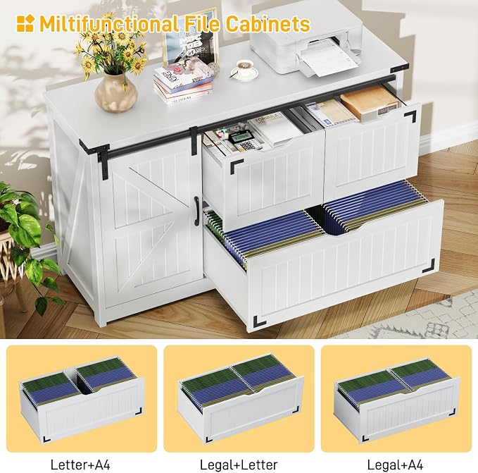 Halitaa 47.8” Farmhouse File Cabinet - Image 3