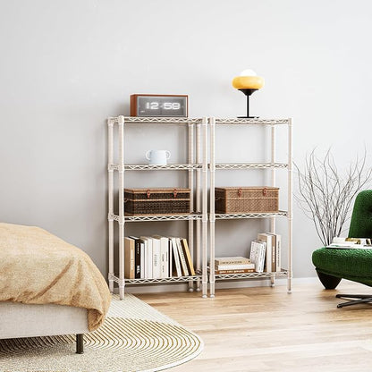 IZEUK 4 Tier Steel Storage Shelves, Heavy Duty Metal Shelf Wire Shelving Rack - Image 7