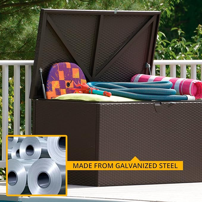 Arrow 4' x 2' x 2' Spacemaker Espresso 134 Gallon Hot-Dipped Galvanized Steel - Image 5
