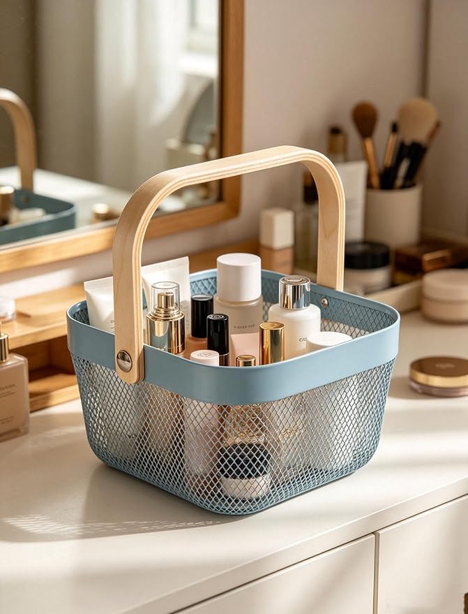 AJIODA Metal Mesh Wire Basket, Mini Steel Basket - Image 5