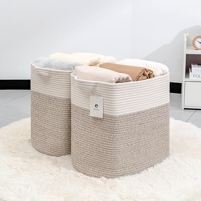 Collapsible Laundry for Hamper, Medium Large Storage Bins Fabric Storage Box - Image 3