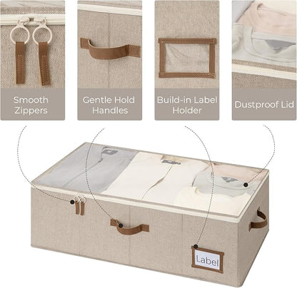 StorageWorks Under Bed Storage Bins, 77L Clothes Organizer - Image 4