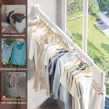 Wall Mounted Clothes Hanger, Clothes Drying Rack, Laundry Rack Wall Mount - Image 4