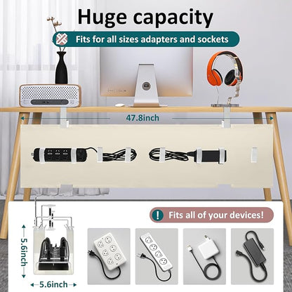 Extra Large 48" Under Desk Cable Management Tray - Image 2