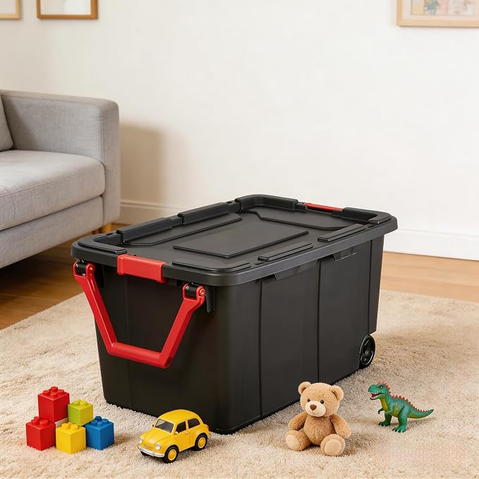 40-gallon wheeled plastic storage boxes - Image 8