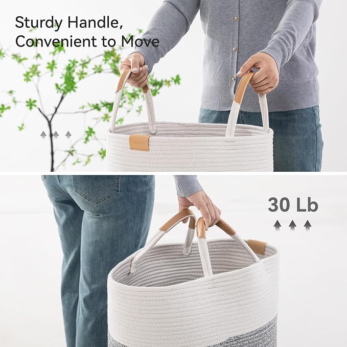 95L Striped Laundry Hamper - Image 5