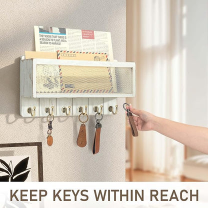 Rebee Vision Pine Wooden Key Holder Wall Mount - Image 3