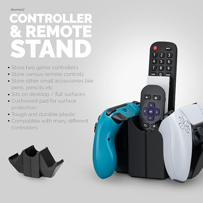 BRAINWAVZ Dual Game Controller & Storage Desktop Holder, Universal Design - Image 2