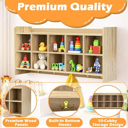 Wall Cubbies, 10 Cubby Storage Organizer - Image 4