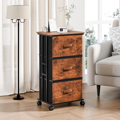 OLIXIS Dresser Storage with 3 Drawers, Fabric Dresser Tower - Image 2
