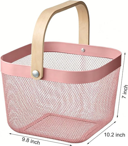 AJIODA Metal Mesh Steel Basket, Storage Organizer Basket Multi-functional - Image 2