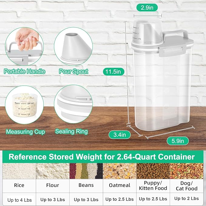 TBMax Rice Storage container 4 Lbs, Small Rice Dispenser - Image 2