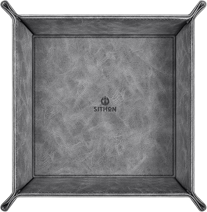 SITHON Valet Tray Desktop Storage Organizer – Premium PU Leather Catchall - Image 2