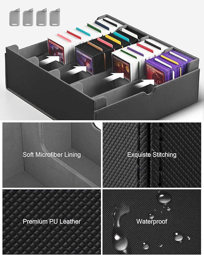 ZLCA Card Storage Box for MTG PTCG, Commander Deck Box Holds 3200+ Cards - Image 5