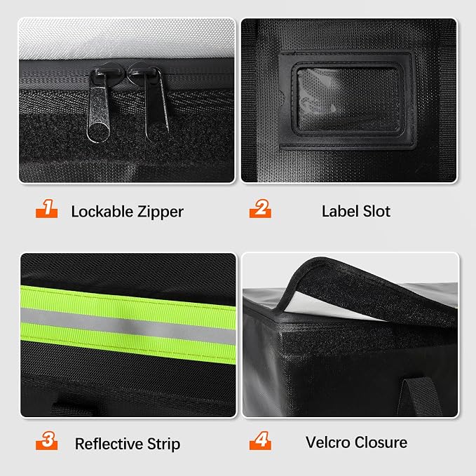 Large Fireproof Document Bag for Home Safe Storage, 4-layer fiberglass - Image 5