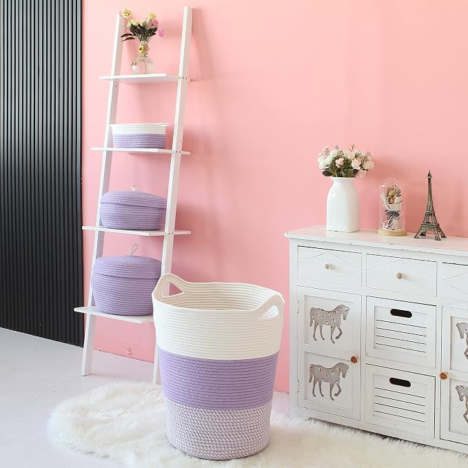 Sea Team Large Size Cotton Rope Woven Storage Basket - Image 3