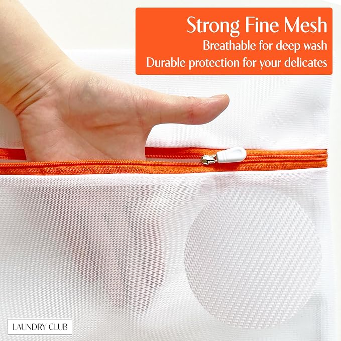4 Pack Mesh Laundry Bags for Delicates 12inx16in, Dryer Safe, Breathable Fine - Image 3