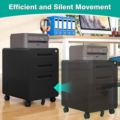 SISESOL 3 Drawer File Cabinet - Image 8