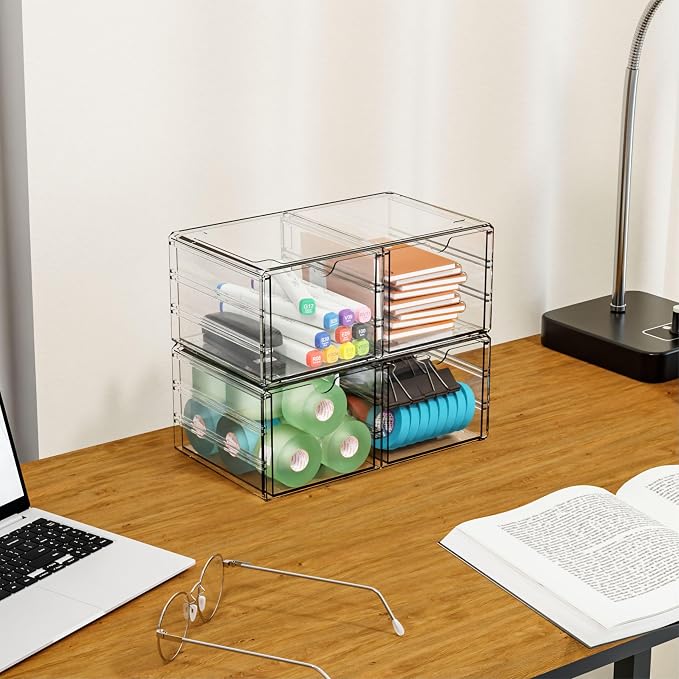 2 Pack Acrylic Storage Drawers - Image 2