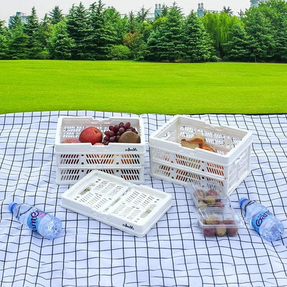 ZHJINGYU crates for storage, plastic baskets for organizing, collapsible - Image 3