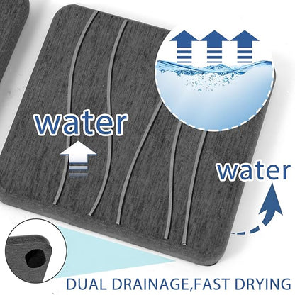2PCS Water Absorbing Stone Tray, Fast Drying Stone Sink Tray, Water Absorbent - Image 2