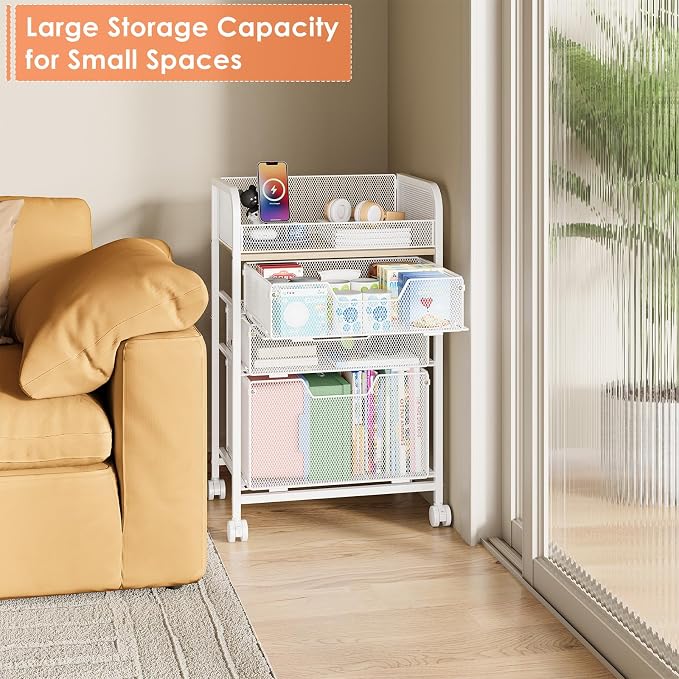 4-Tier Rolling Utility Cart - Image 9