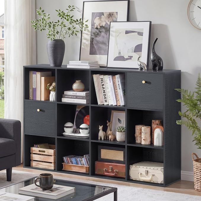 Cube Storage Organizer with 12 Open Shelf, Freestanding Book Case, Cubicle - Image 9