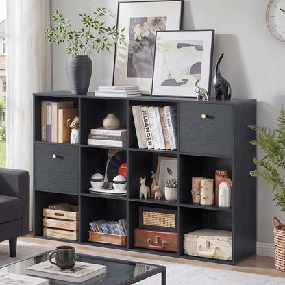 Cube Storage Organizer with 12 Open Shelf, Freestanding Book Case, Cubicle - Image 9