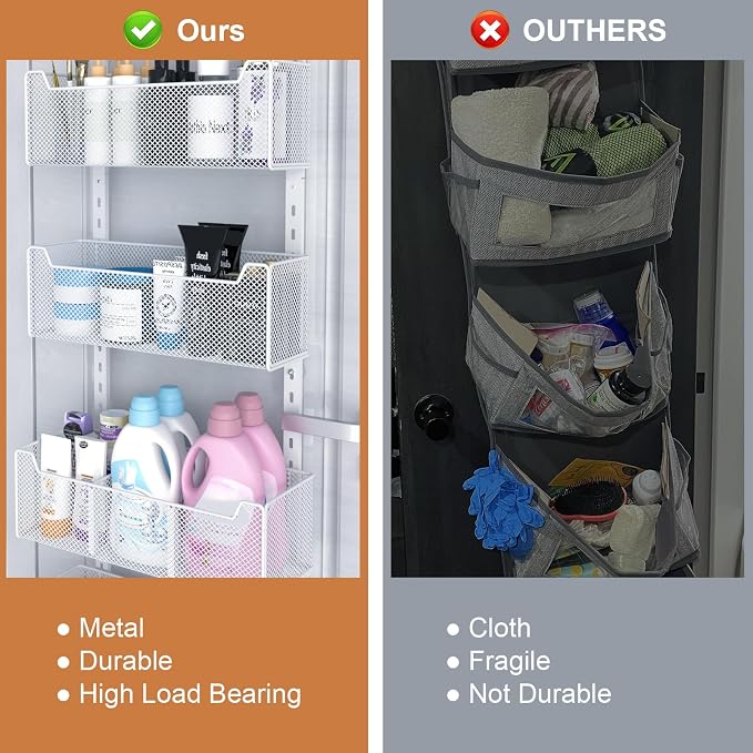 VyGrow Over The Door Organizer, Metal Door Organizer Hanging - Image 6