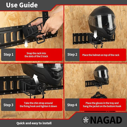 E Track Motorcycle Helmet Rack - Image 7