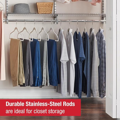 Rubbermaid Configurations Deluxe Custom Closet Kit 4-8 Ft. Adjustable Metal - Image 5