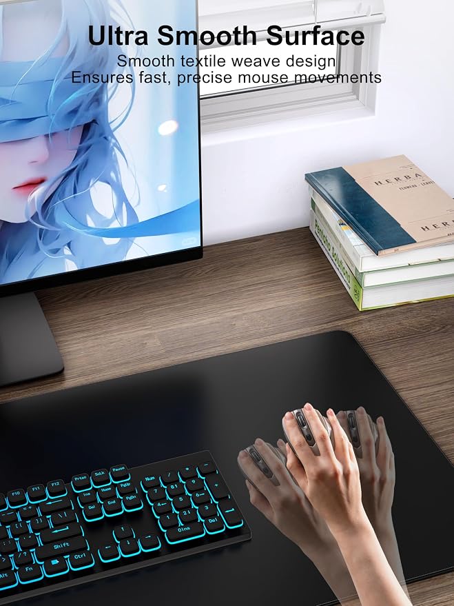 TopMade Wireless Charging Mouse Pad, Waterproof Gaming Mousepad - Image 4